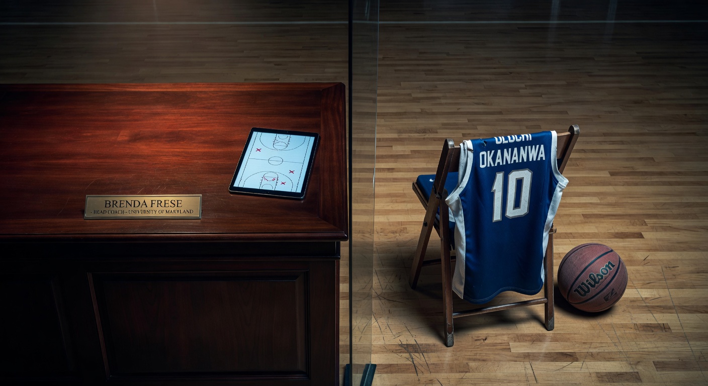 Maryland coach Brenda Frese confronts guard Oluchi Okananwa during second-round NCAA tournament loss to North Carolina