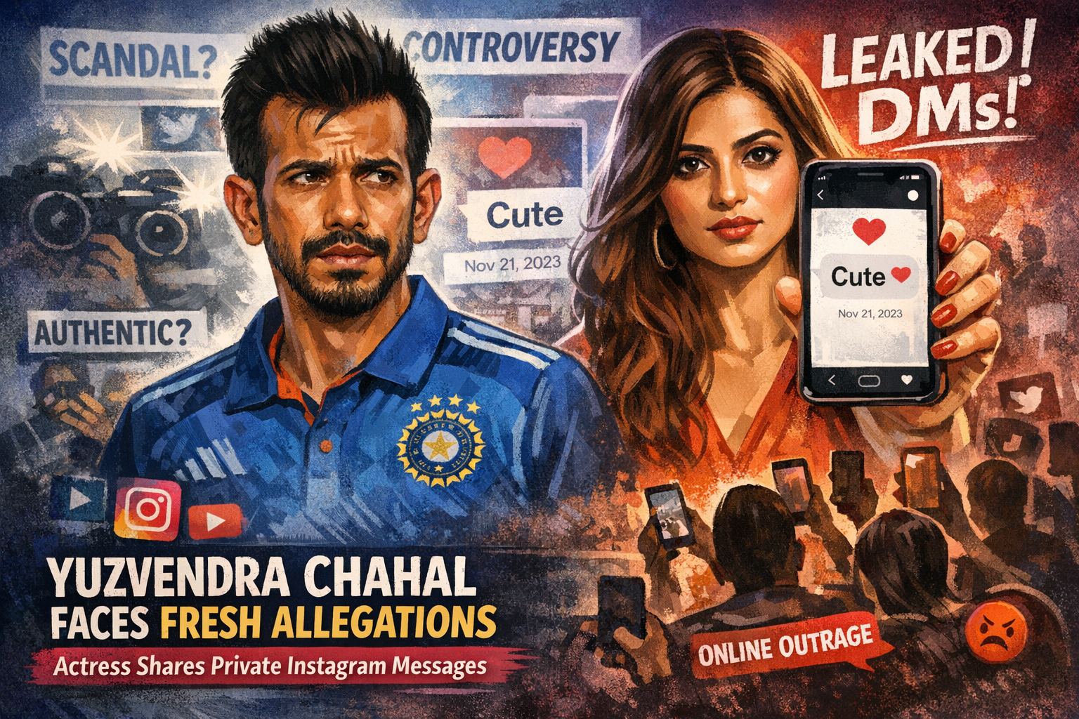 Yuzvendra Chahal Faces Fresh Allegations as Actress Shares Private Instagram Messages