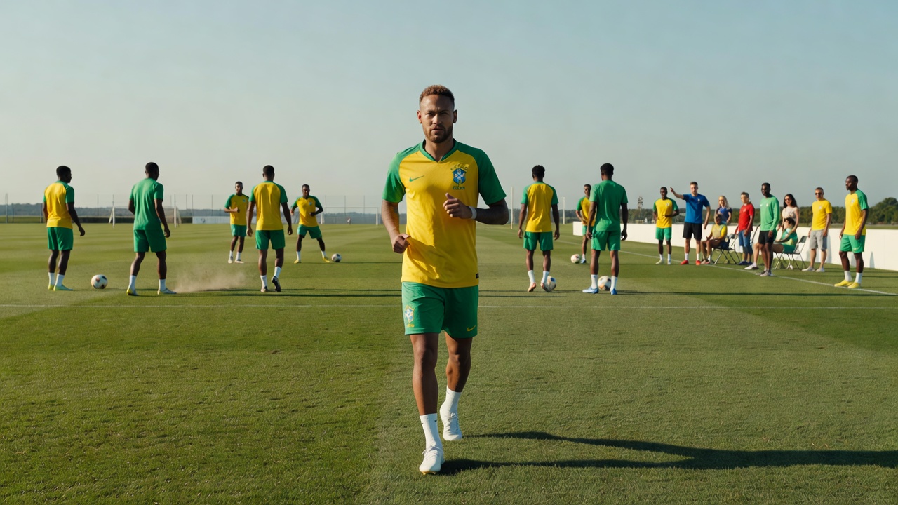 Neymar Returns to the Field in Training as Brazil Manage His World Cup Recovery