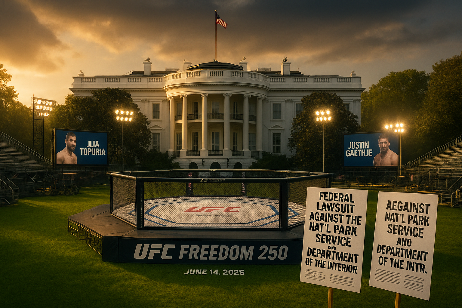 Lawsuit Challenges White House UFC Card Over Permitting and Conflicts