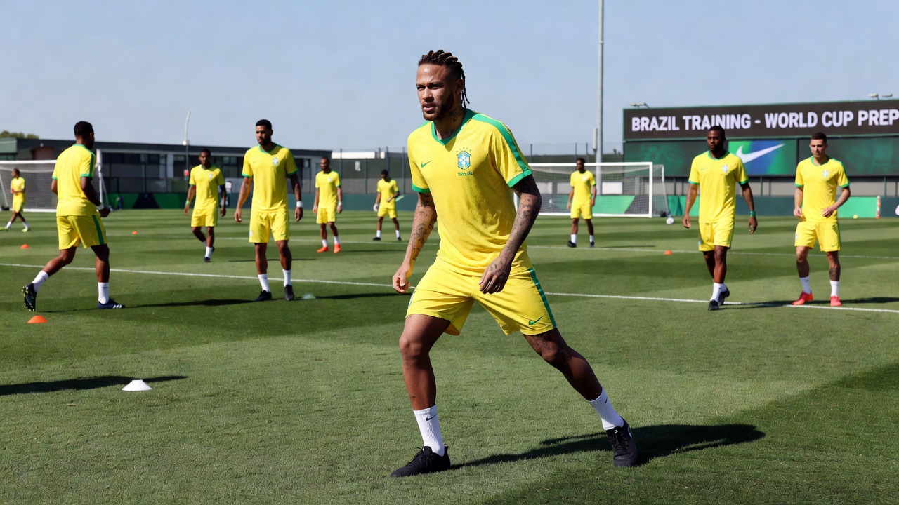 Neymar Returns to Field Training With Brazil but World Cup Fitness Race Continues