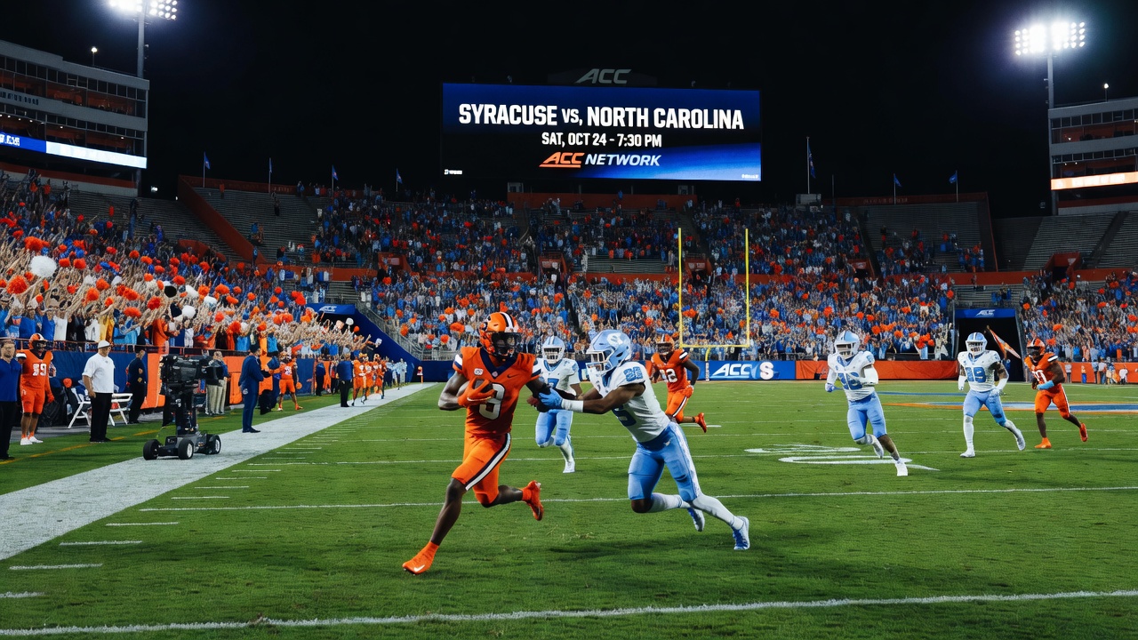 Syracuse-North Carolina Clash Set for Primetime ACC Network Slot