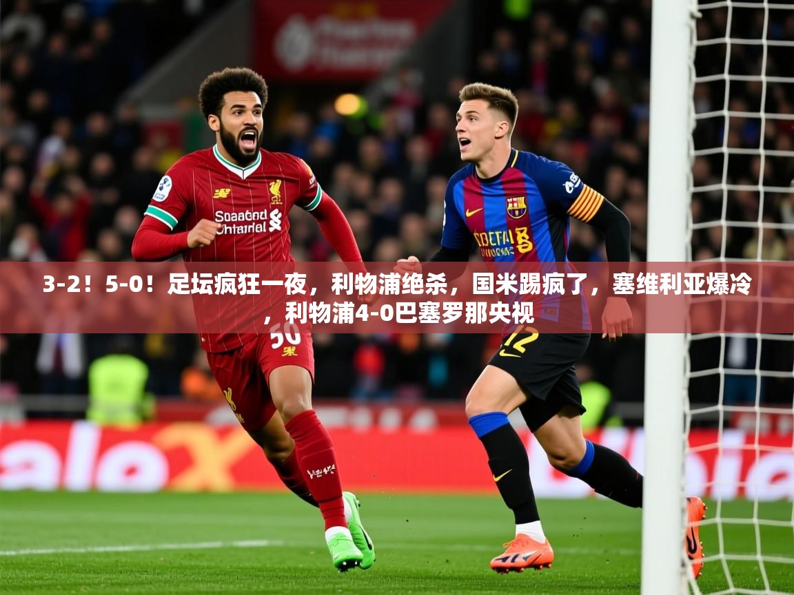 2025澳客体育新闻3-2!5-0!足坛疯狂一夜,利物浦绝杀,国米踢疯了,塞维利亚爆冷,利物浦4-0巴塞罗那央视 第4张
